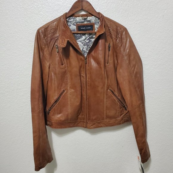 Black Rivet Jackets & Coats Black Rivet Genuine Leather Jacket Zip